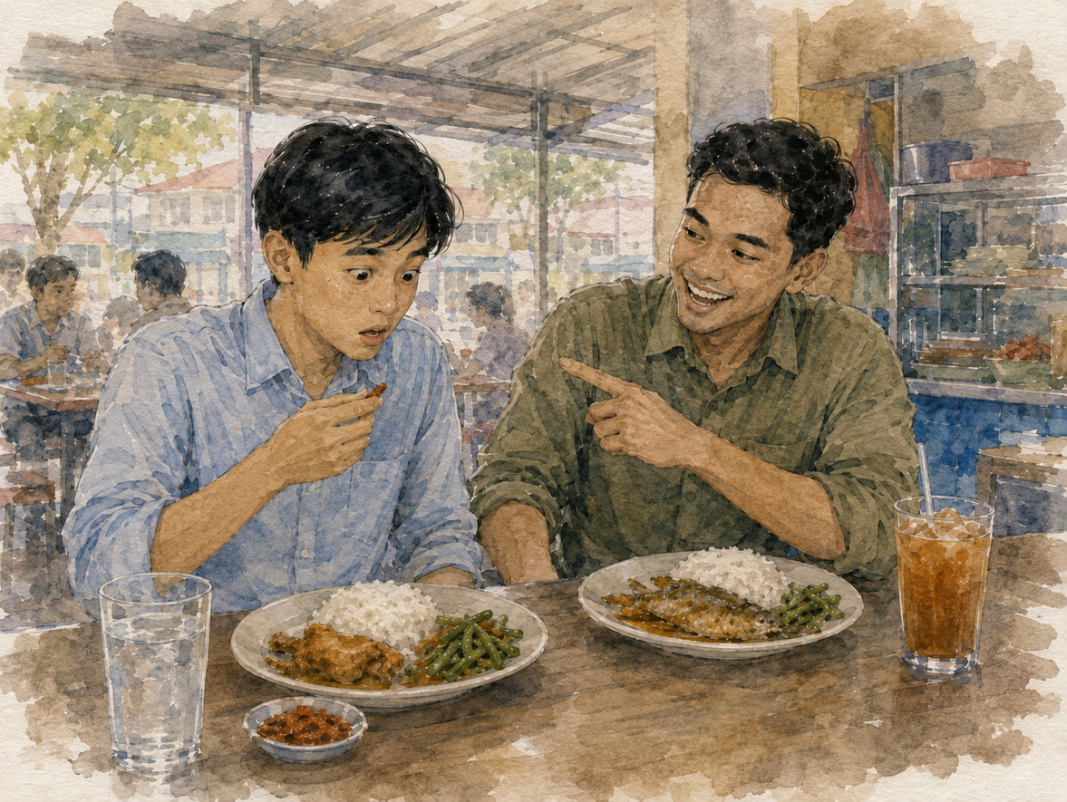 Illustration for Bab 4: Pedas Tak?